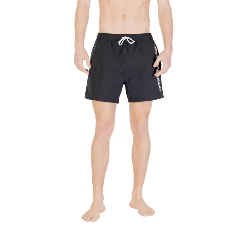 Shorts de bain pour homme Emporio Armani en polyamide blanc avec lacets
