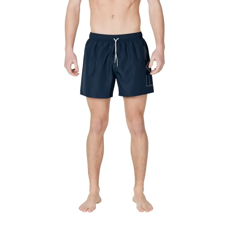 Maillots de bain en polyester bleu pour homme avec lacets EA7, 7M000550 AF14497