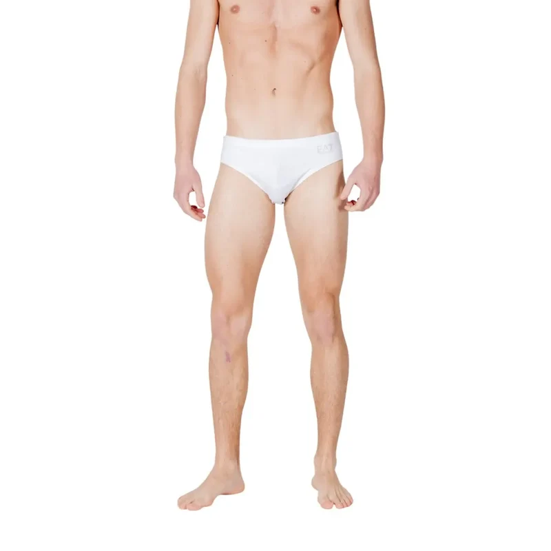 Maillots de bain pour homme EA7 blanc unis en polyester