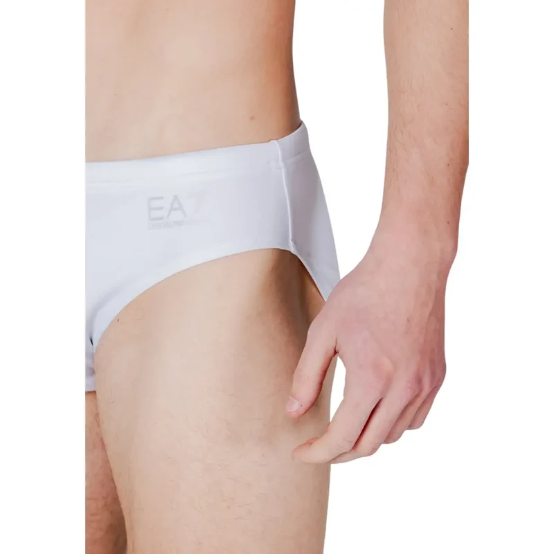Maillots de bain pour homme EA7 blanc unis en polyester