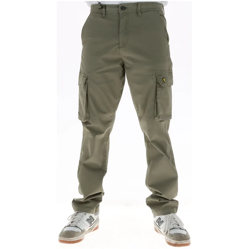 Pantalons en coton marron pour hommes Lyle and Scott TR1802ITA