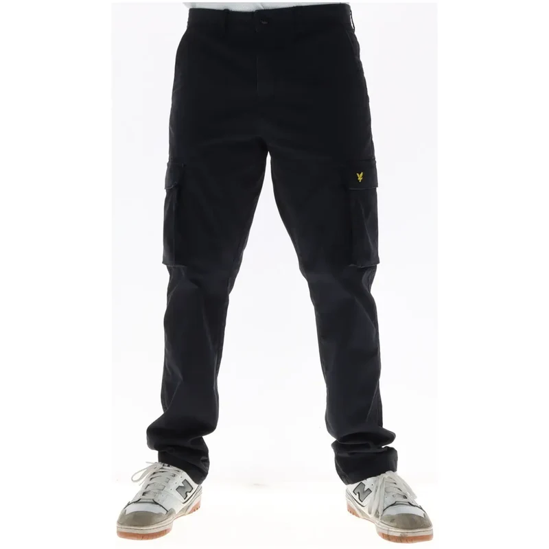 Pantalons en coton marron pour hommes Lyle and Scott TR1802ITA