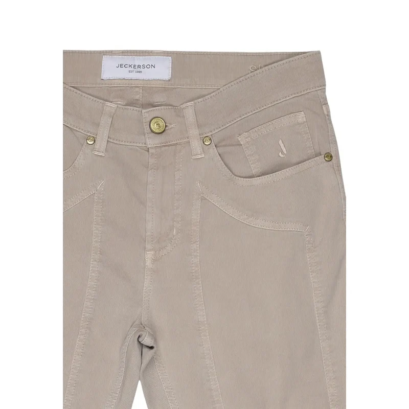 Pantalons Homme Jeckerson Beige Mélange de Coton Piqué JUPPA077