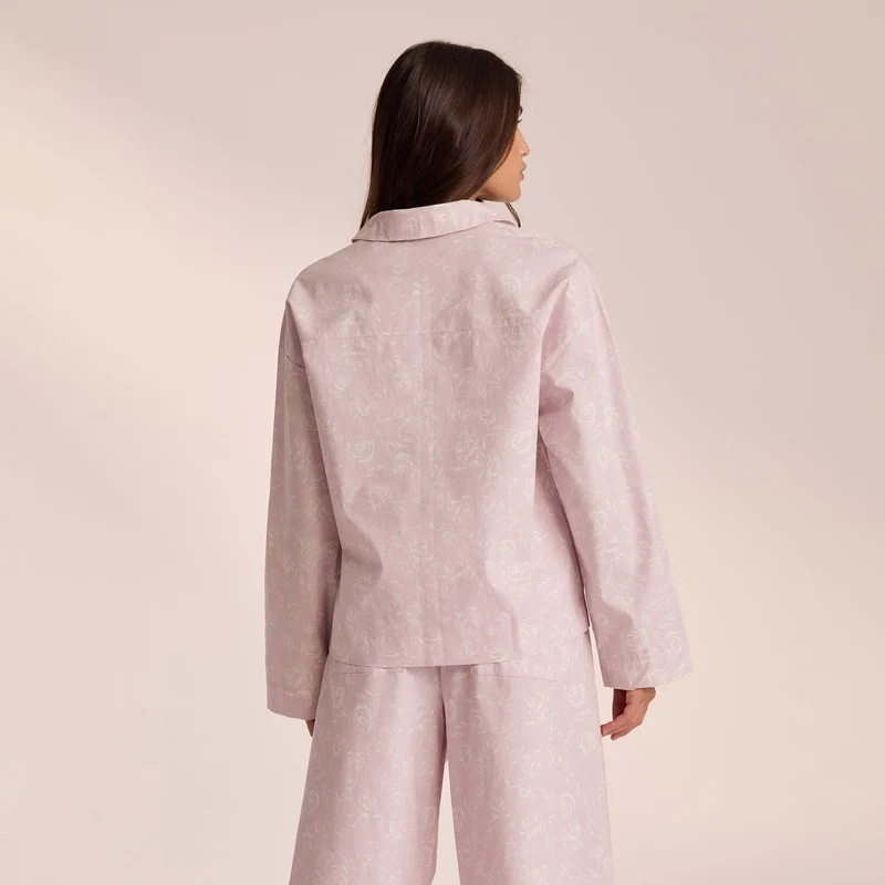 Chemise de Pyjama en Coton - Lilas