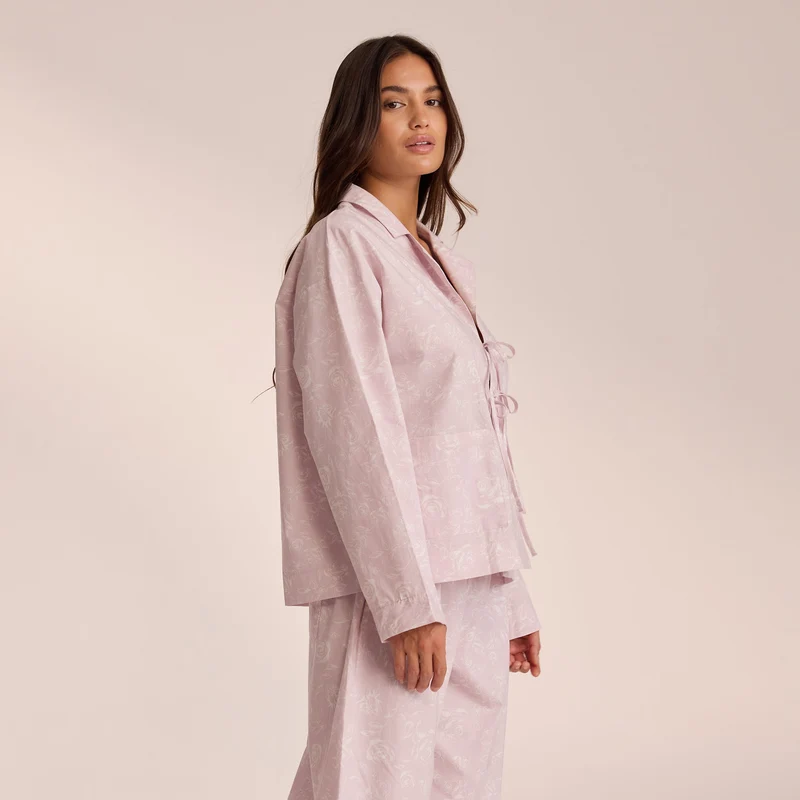 Chemise de Pyjama en Coton - Lilas