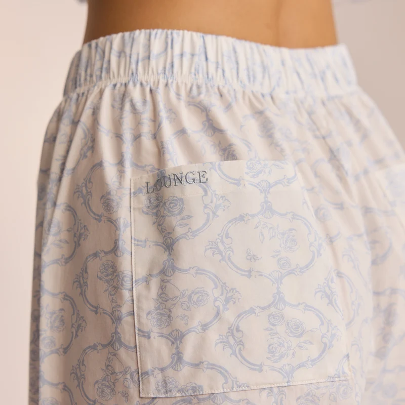 Pantalon de Pyjama en Coton - Bleu