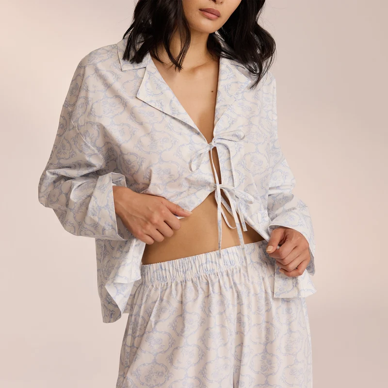 Chemise de Pyjama en Coton - Bleu