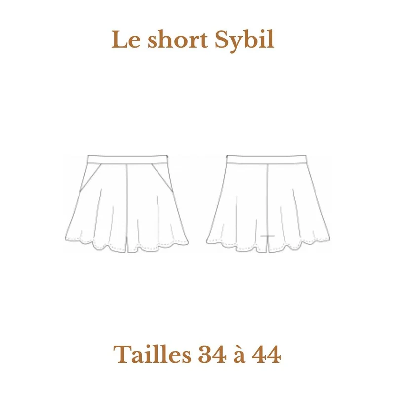 Patron de couture PDF | Short Sybil | Cha'coud | BILINGUE (FR/EN)