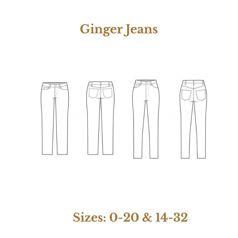 PATRON DE COUTURE PDF | Jeans Ginger | Closet Core | BILINGUE (FR/EN)