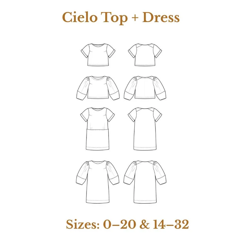 PATRON DE COUTURE PDF | Robe & haut Cielo | Closet Core | BILINGUE (FR/EN)