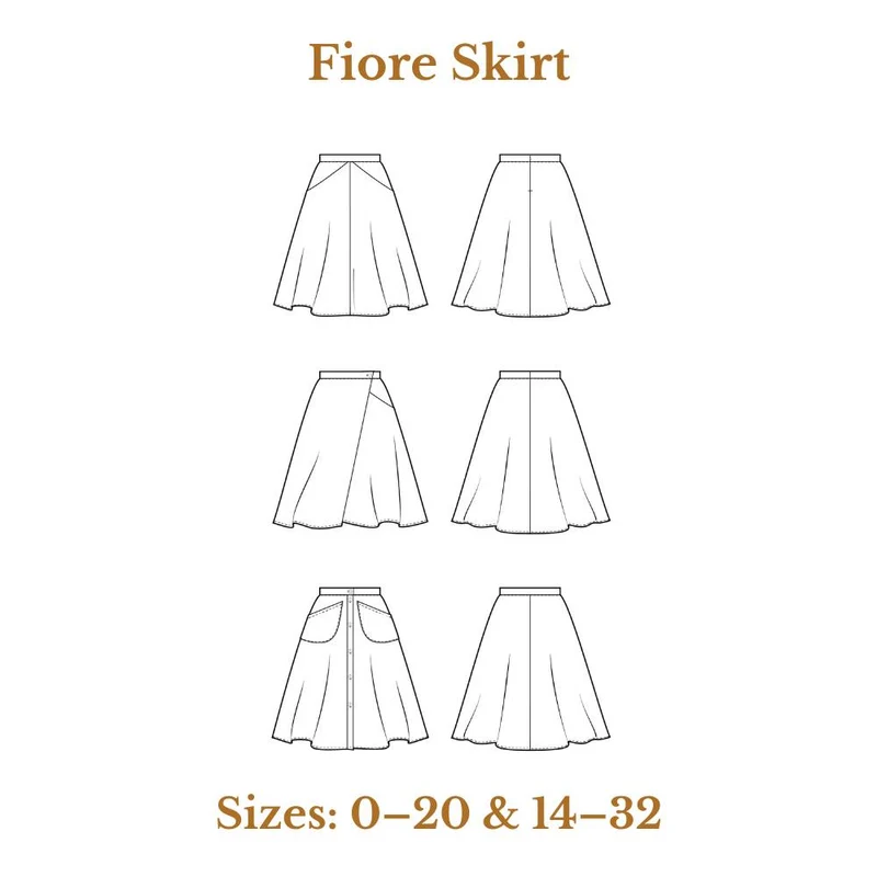 PATRON DE COUTURE PDF | Jupe Fiore | Closet Core | BILINGUE (FR/EN)