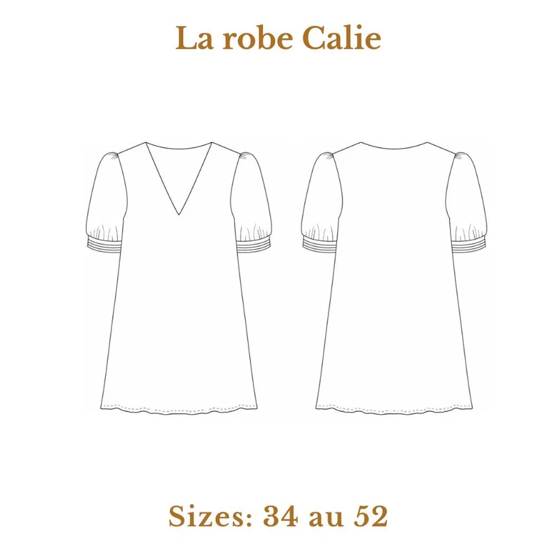 PATRON DE COUTURE PDF | Robe Calie | Cha’Coud | FRANÇAIS SEULEMENT