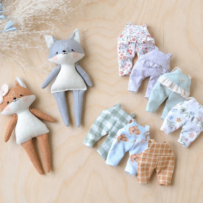 PATRON DE COUTURE PDF | Mini poupées renard & loup | Mes Petites Lunes