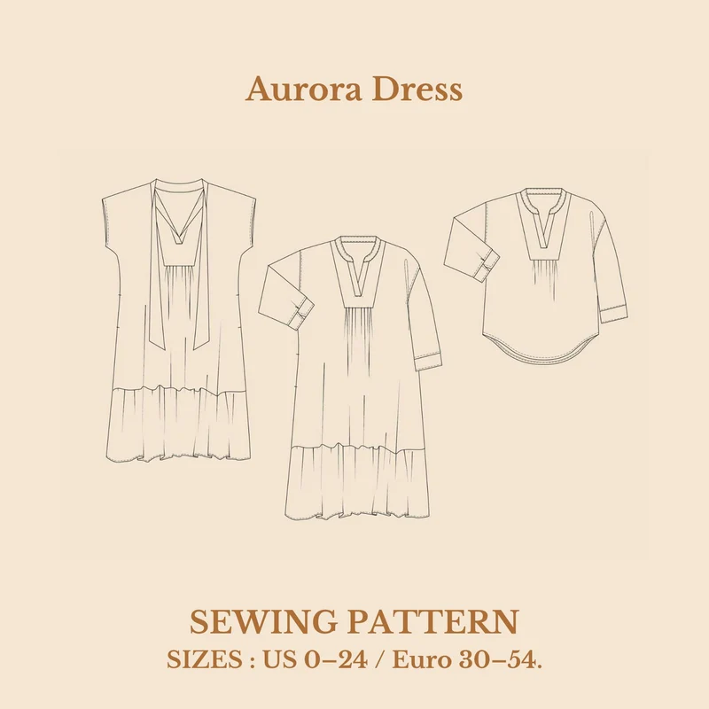 PATRON DE COUTURE PDF | Robe Aurora | Wardrobe by Me