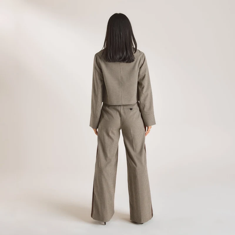 Veste Pied-de-Poule - Marron