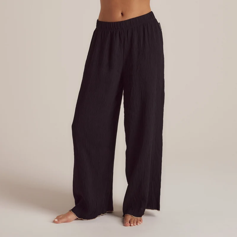 Pantalon de Pyjama Crinkle - Noir