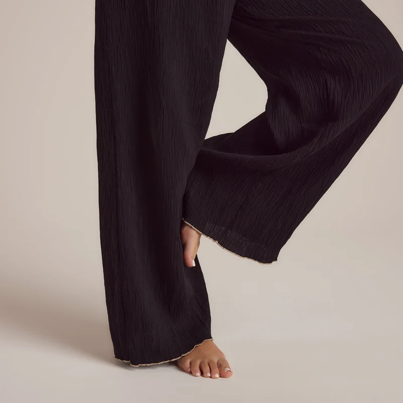 Pantalon de Pyjama Crinkle - Noir