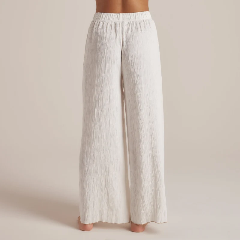 Pantalon de Pyjama Crinkle - Blanc
