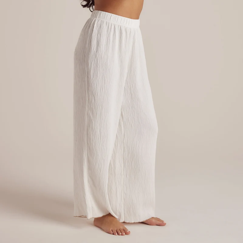Pantalon de Pyjama Crinkle - Blanc