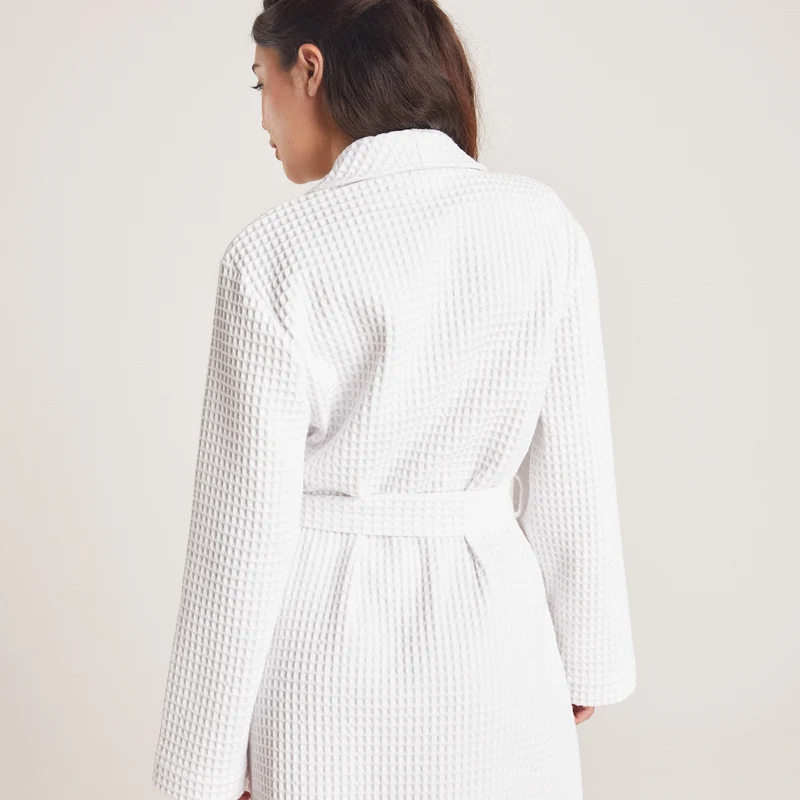 Robe de Chambre Waffle - Blanc