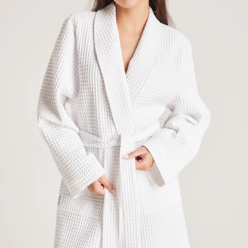 Robe de Chambre Waffle - Blanc