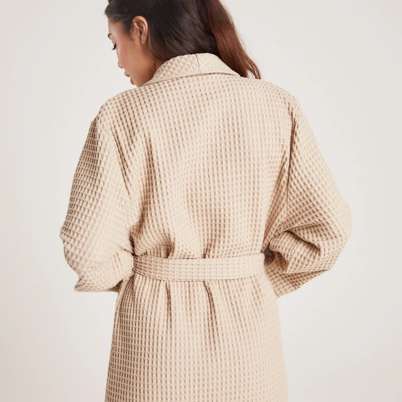 Robe de Chambre Waffle - Vison