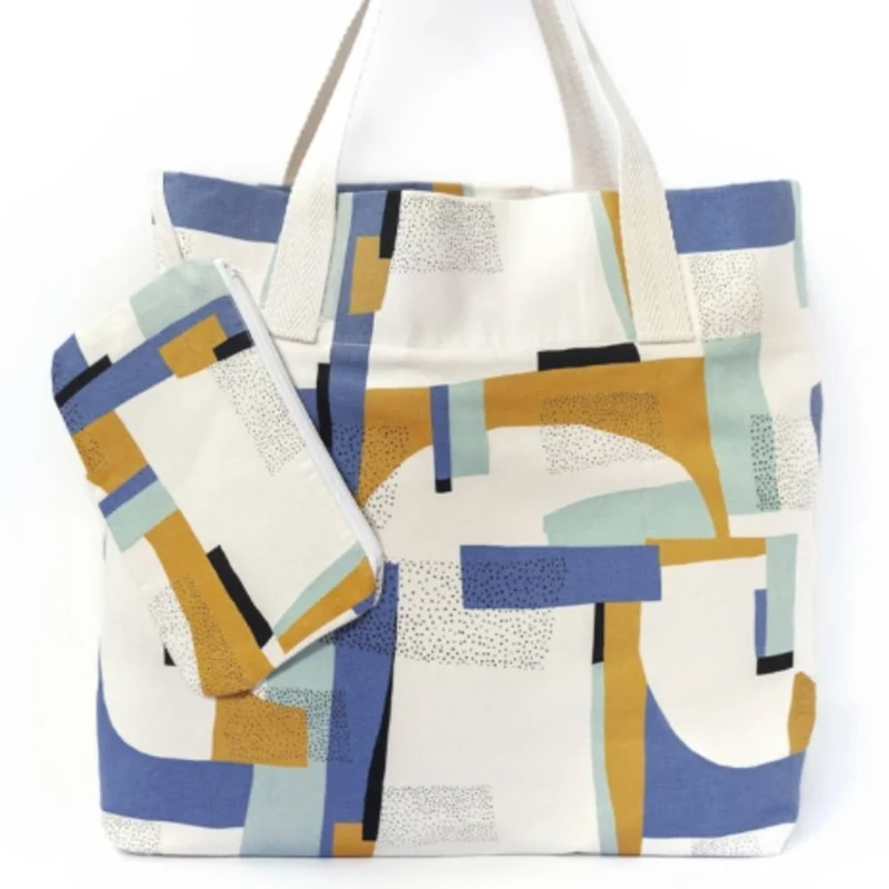 Patron de couture PDF | Sac de plage et pochette | Katia Fabrics | Format A4 uniquement