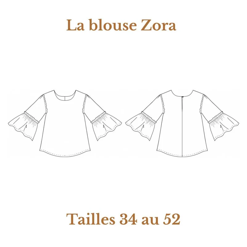 PATRON DE COUTURE PDF | Blouse Zora | Cha’Coud | FRANÇAIS SEULEMENT
