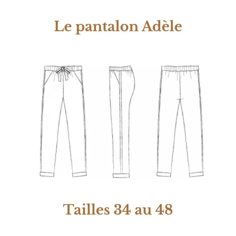 PATRON DE COUTURE PDF | Pantalon Adèle | Cha’Coud | FRANÇAIS UNIQUEMENT