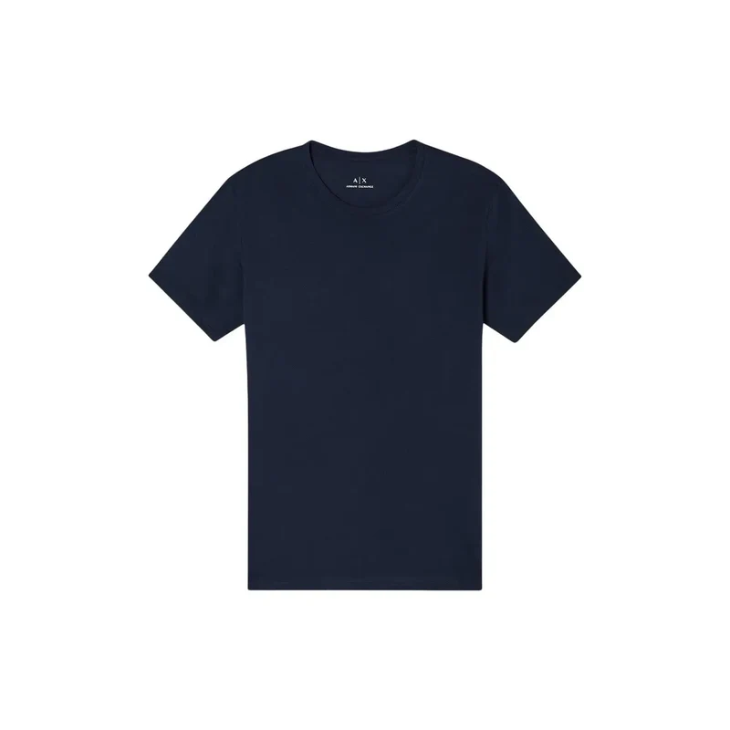 T-shirt pour Homme Armani Exchange Bleu Col Rond 100% Coton