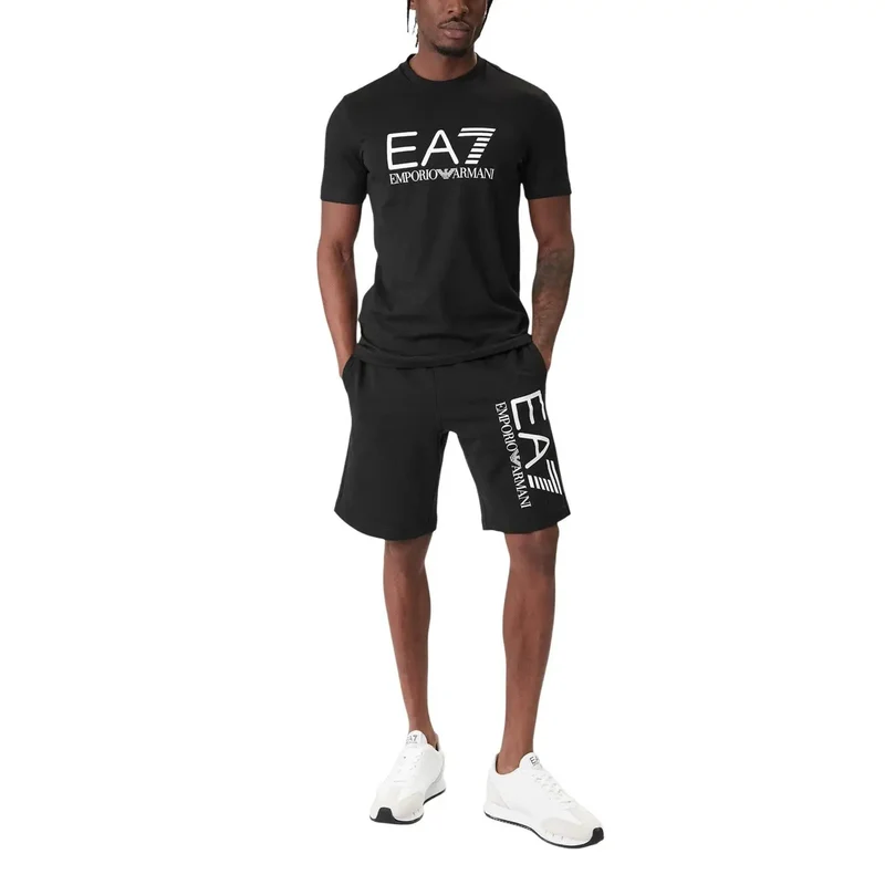 T-shirt à Imprimé en Coton Noir pour Hommes EA7 7M001412 AF22264 Découvrez