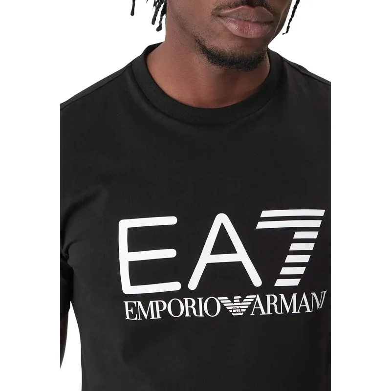 T-shirt à Imprimé en Coton Noir pour Hommes EA7 7M001412 AF22264 Découvrez