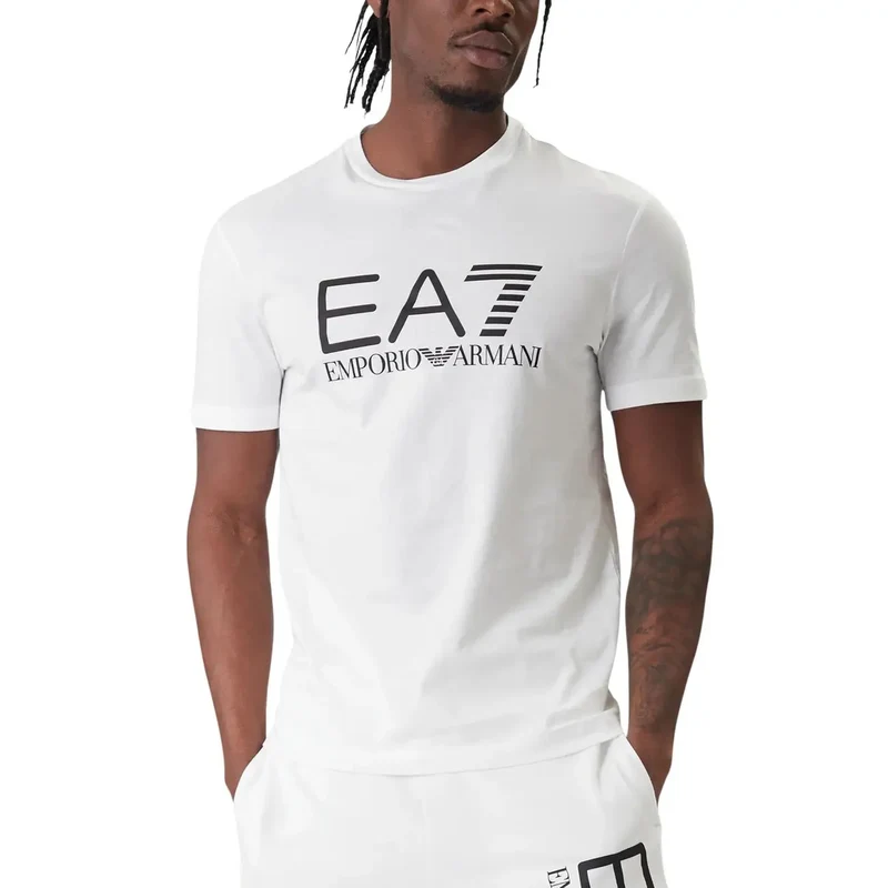 T-shirt à Imprimé en Coton Noir pour Hommes EA7 7M001412 AF22264 Découvrez