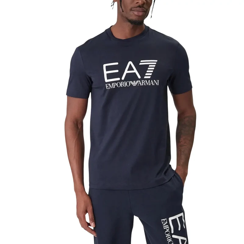 T-shirt à Imprimé en Coton Noir pour Hommes EA7 7M001412 AF22264 Découvrez