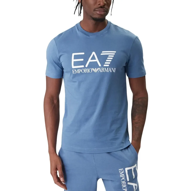 T-shirt à Imprimé en Coton Noir pour Hommes EA7 7M001412 AF22264 Découvrez