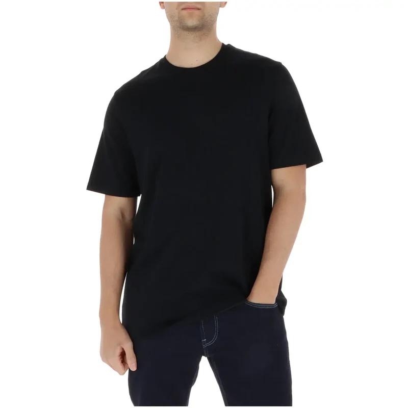 T-shirt pour Hommes Lyle and Scott Noir Coton Élasthanne TS2328V