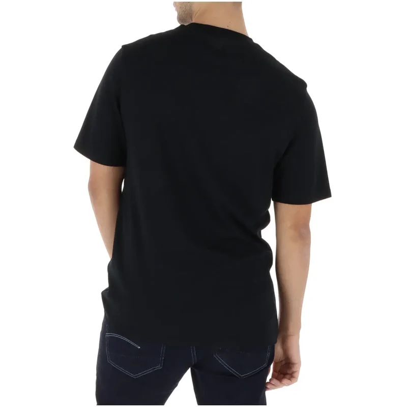 T-shirt pour Hommes Lyle and Scott Noir Coton Élasthanne TS2328V