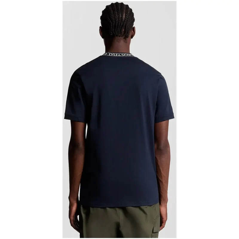 T-shirt pour homme Lyle and Scott Coton Bleu Col rond TS2329V
