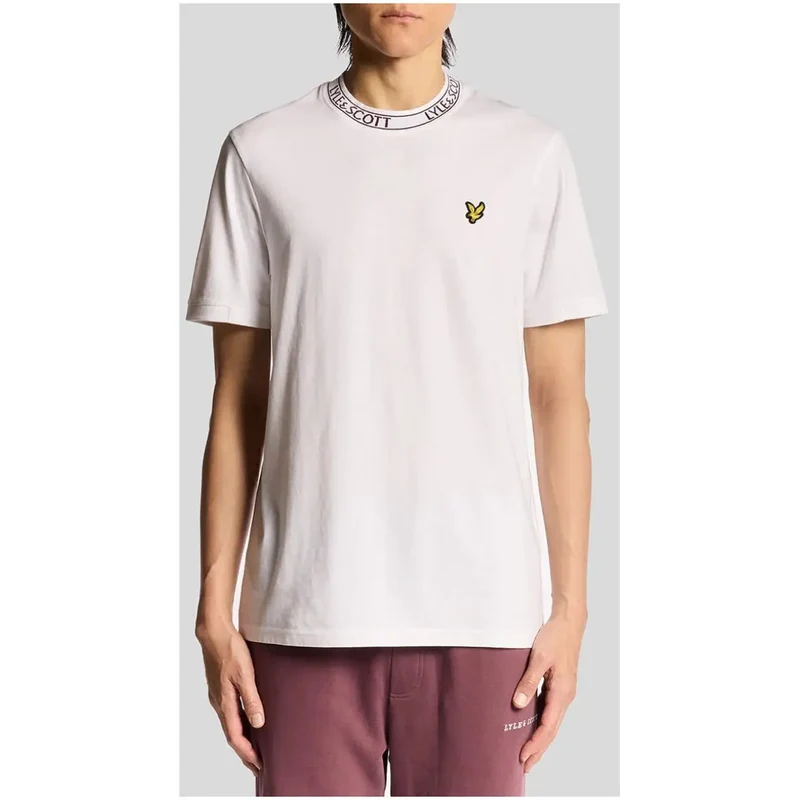 T-shirt pour homme Lyle and Scott Coton Bleu Col rond TS2329V