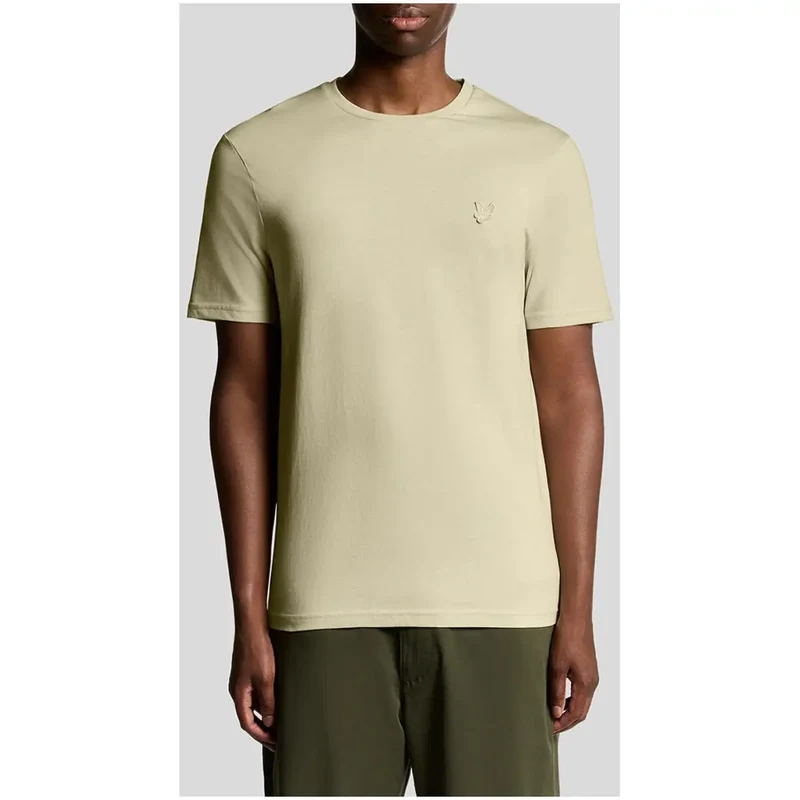 T-shirt pour homme Lyle and Scott Beige Coton Col rond TS2255TON