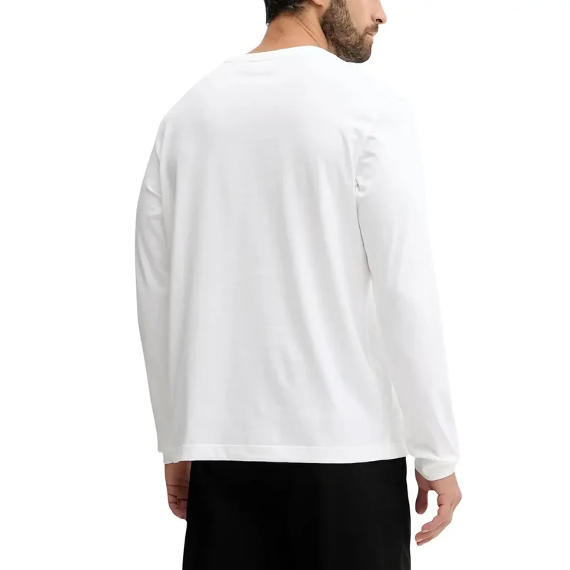 T-shirt pour hommes Calvin Klein Jeans Blanc Long Coton Col rond