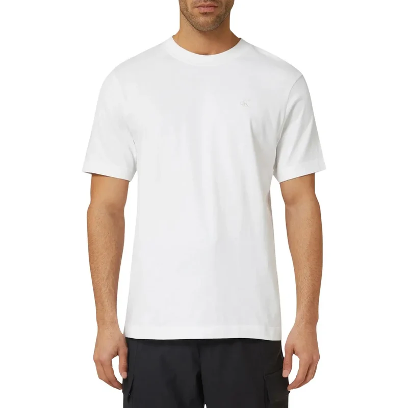 T-shirt pour hommes Calvin Klein Jeans Coton blanc Manches courtes Taille S