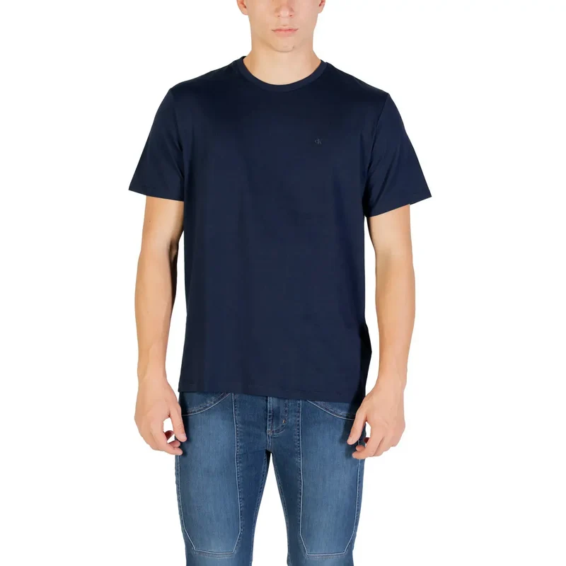 T-shirt pour hommes Calvin Klein Jeans Coton blanc Manches courtes Taille S