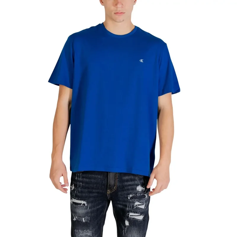 T-shirt pour hommes Calvin Klein Jeans Coton blanc Manches courtes Taille S