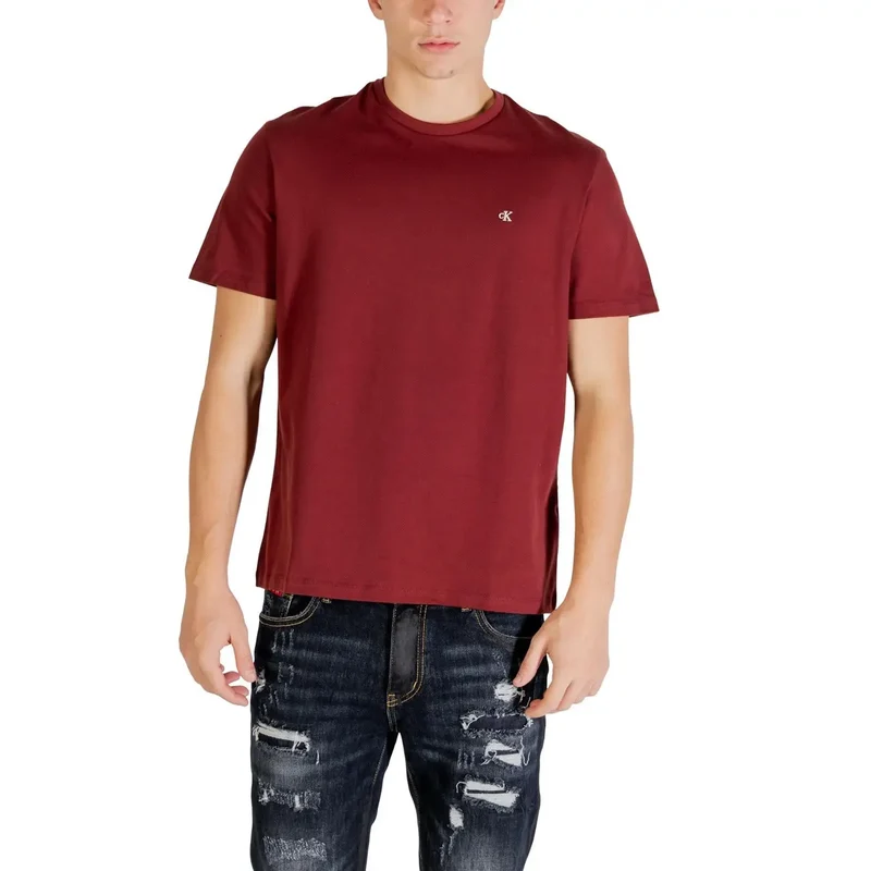 T-shirt pour hommes Calvin Klein Jeans Coton blanc Manches courtes Taille S
