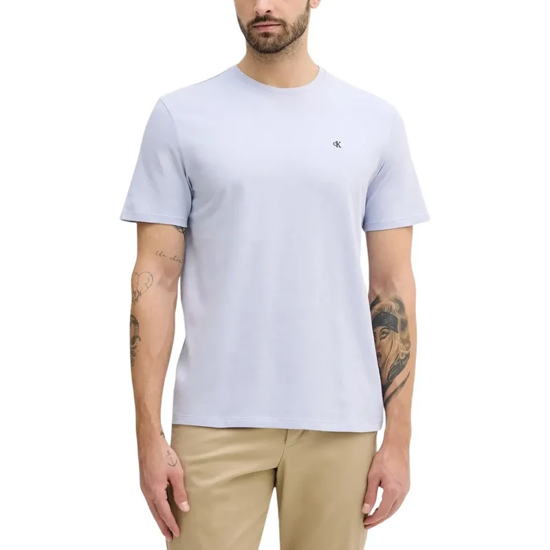 T-shirt pour hommes Calvin Klein Jeans Coton blanc Manches courtes Taille S