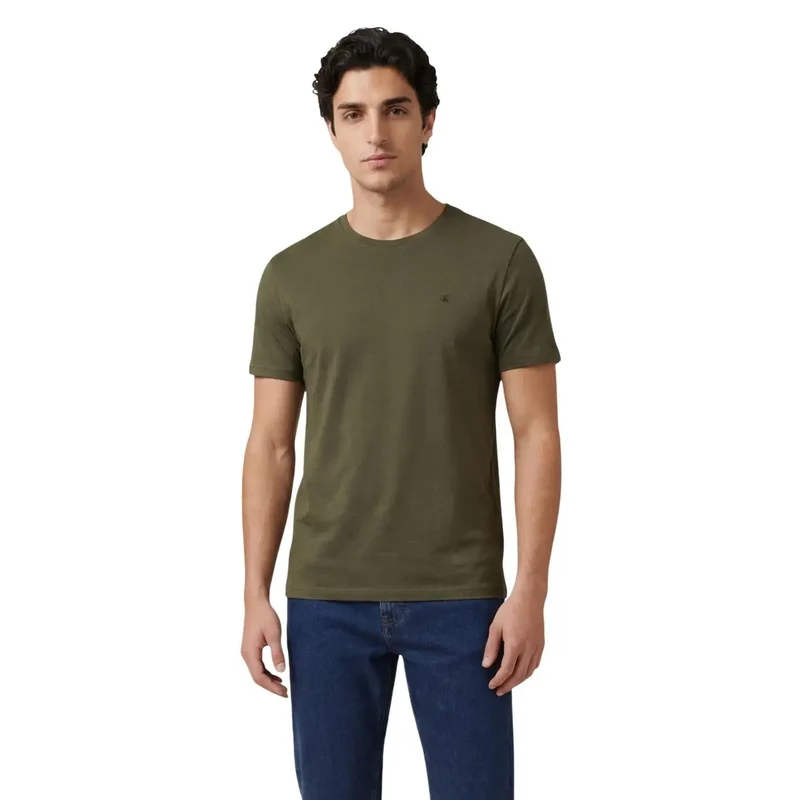 T-shirt pour hommes Calvin Klein Jeans Coton blanc Manches courtes Taille S