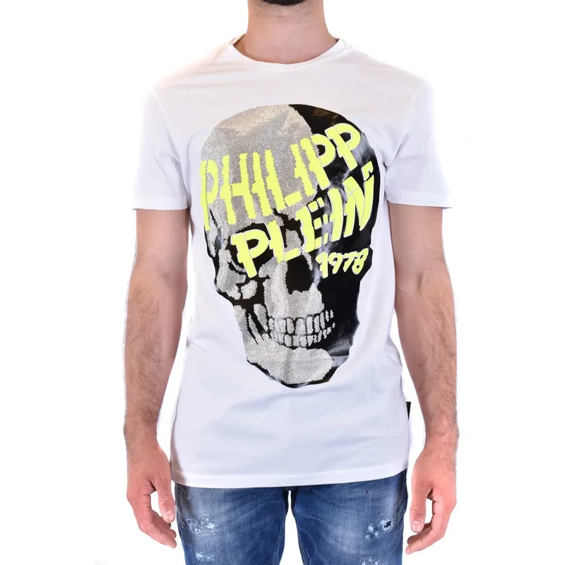 T-shirt en coton blanc Philipp Plein Homme B_41211 Découvrez