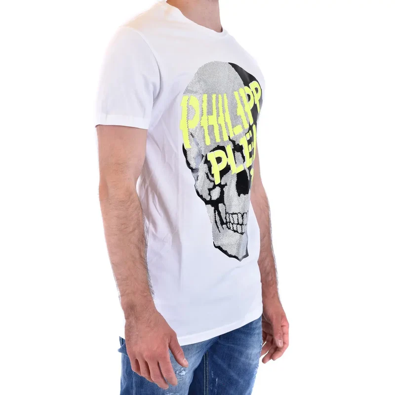 T-shirt en coton blanc Philipp Plein Homme B_41211 Découvrez