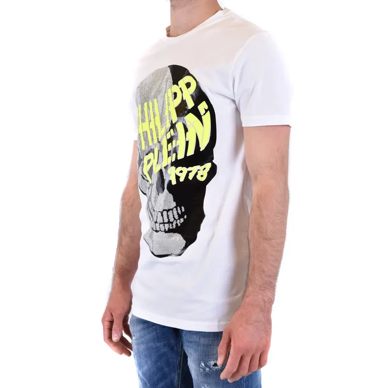 T-shirt en coton blanc Philipp Plein Homme B_41211 Découvrez